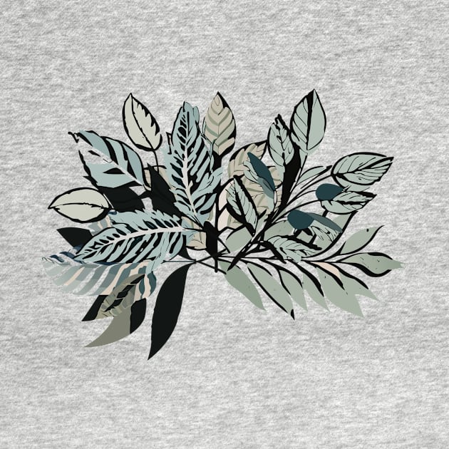 botanical sketch of leaves or flowers by goingplaces